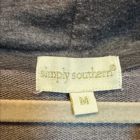 Simply Southern Women’s Size Medium Charcoal Mock Turtleneck Pullover Top - Picture 2 of 7